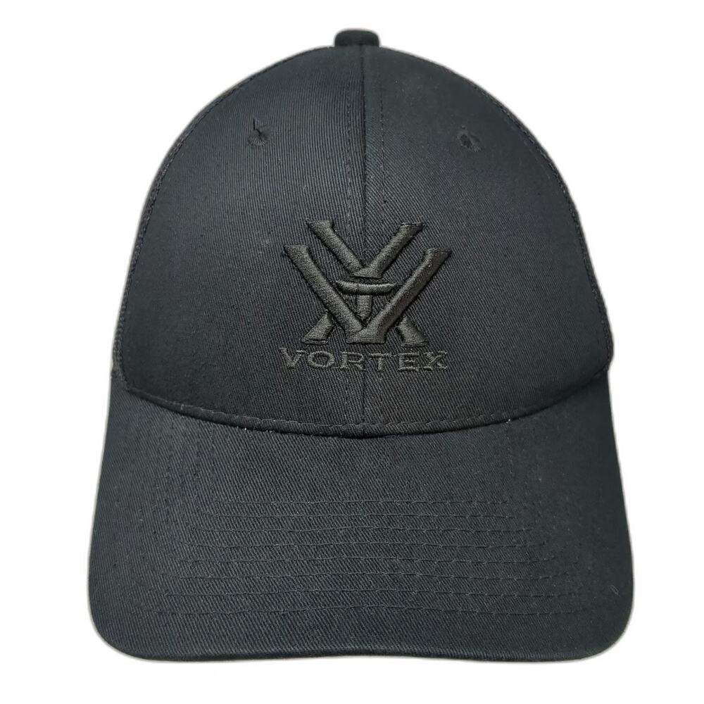 Vortex Optics Trucker Hat Black One Size Mesh Snapback Tonal Logo Structured